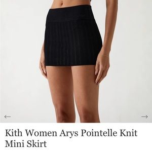 Kith Women Arys Pointelle Knit Mini Skirt size M (runs small)